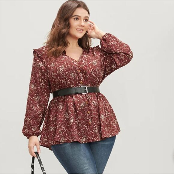 NWT BloomChic floral top 10 - Picture 1 of 10
